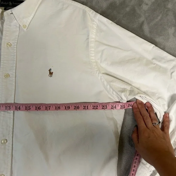 Vintage polo Ralph Lauren white embroidered logo button down shirt - Picture 5 of 11